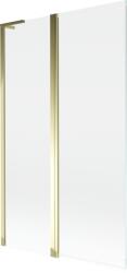 Mexen Mist L, kétszárnyú kádparaván 110 x 150 cm, átlátszó üveg, aranyfényű profil, 8A9L-110-011-50-00 (8A9L-110-011-50-00)