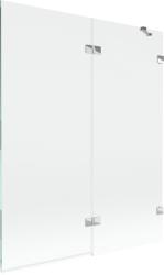 Mexen Lunar, kétszárnyú kádparaván jobb oldali 140 x 150 cm, átlátszó üveg, króm, 897-140-100-01-00-P (897-140-100-01-00-P)
