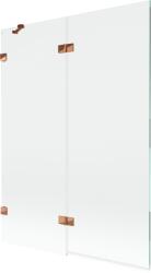 Mexen Lunar, kétszárnyú kádparaván bal oldali 130 x 150 cm, átlátszó üveg, rozéarany, 897-130-100-60-00-L (897-130-100-60-00-L)