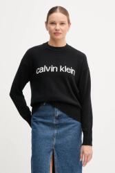 Calvin Klein pamut pulóver könnyű, fekete, LV047C311G - fekete M