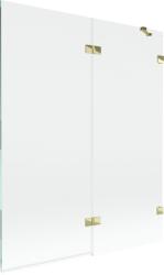 Mexen Lunar, kétszárnyú kádparaván, jobb oldali, 140 x 150 cm, átlátszó üveg, fényes arany, 897-140-100-50-00-P (897-140-100-50-00-P)