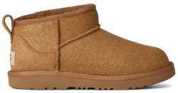 Ugg gyerek télicipő velúrból CLASSIC ULTRA MINI DAZZLE barna, 1171291K - barna 33.5