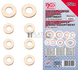 BGS technic Injektor réztömítés készlet | 150 darabos - BGS 8120 (BGS 8120)