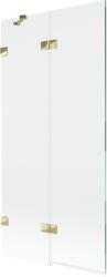 Mexen Lunar, kétszárnyú kádparaván bal oldali 90 x 150 cm, átlátszó üveg, fényes arany, 897-090-100-50-00-L (897-090-100-50-00-L)