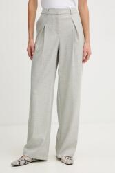 BOSS Orange gyapjú nadrág - szürke 38