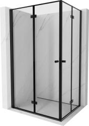 Mexen Mist-F Duo, összecsukható zuhanykabin 120 x 90 cm, átlátszó üveg-fekete keret, 8A6-120L-090P-70-70 (8A6-120L-090P-70-70)
