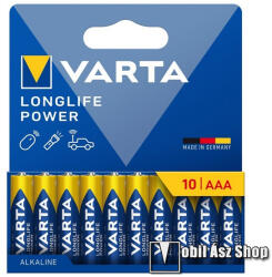 VARTA LONGLIFE POWER tartós elem (AA, LR06, 1.5V, alkáli) 10db/csomag (4906121761)