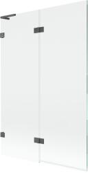 Mexen Lunar L, kétszárnyú kádparaván bal oldali 120 x 150 cm, átlátszó üveg, grafit, 897L-120-100-66-00-L (897L-120-100-66-00-L)