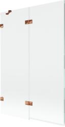 Mexen Lunar, kétszárnyú kádparaván bal oldali 120 x 150 cm, átlátszó üveg, rozéarany, 897-120-100-60-00-L (897-120-100-60-00-L)