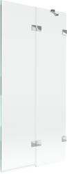 Mexen Lunar, kétszárnyú kádparaván jobb oldali 90 x 150 cm, átlátszó üveg, króm, 897-090-100-01-00-P (897-090-100-01-00-P)