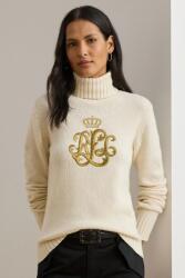 Ralph Lauren pulóver gyapjúkeverékből bézs, garbónyakú, 200979687 - bézs XL