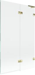 Mexen Lunar L, kétszárnyú kádparaván jobb oldali 110 x 150 cm, átlátszó üveg, fényes arany, 897L-110-100-50-00-P (897L-110-100-50-00-P)