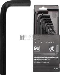 BGS technic Kraftmann Derékszögű kulcs készlet | belső hatszögletű 1, 5 - 10 mm | 9 darabos - BGS 7957 (BGS 7957)