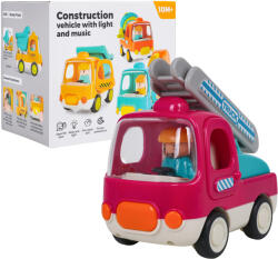 Inlea4Fun Interaktív tűzoltóautó bébijáték CONSTRUCTION VEHICLE (RA-ZAU.G504)