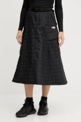 The North Face szoknya Quilted Volume fekete, midi, harang alakú, NF0A8E7BJK31 - fekete L