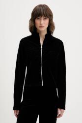 HUGO Blue velúr pulóver fekete, sima, 50549486 - fekete L