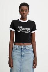 Guess t-shirt fekete, W5BI20 J1314 - fekete XS