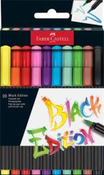 Faber-Castell Ecsetirón készlet, FABER-CASTELL Black Edition 10 különböző szín (116451) - kellekanyagonline