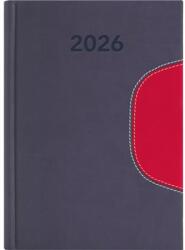 Dayliner Naptár, tervező, B6, heti, DAYLINER "Memphis", szürke-piros (DL6AG-MEFB6HE-SP) - tonerpiac