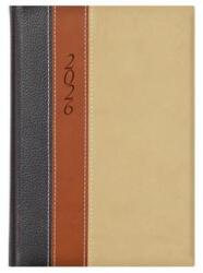 TopTimer Naptár, tervező, A5, napi, TOPTIMER "Fashion", antracit-barna-bézs (23T021F-317) - tonerpiac