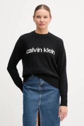 Calvin Klein pamut pulóver könnyű, fekete, LV047C311G - fekete XS