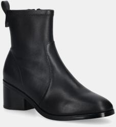 Tommy Hilfiger bőr csizma TH STRETCH LEATHER BOOTIE - fekete Női 41