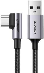 UGREEN Cablu Date si Incarcare USB la USB Type-C UGREEN US284, Angled 90, 2 m, 3A, Negru
