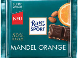Glatz Kft Ritter Sport 100g Mandel Orange 50% kakao - delfinbuvar