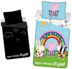 Jerry Fabrics Lenjerie de pat Peppa Pig cu efect luminos - 140 x 200 cm / 70 x 90 cm (1012389) Lenjerie de pat