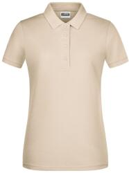 James & Nicholson (Daiber) Női galléros biopamut póló 8009 - Stone | S (1-8009-1755415)