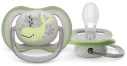 Philips Suzeta Philips Avent Ultra Air SCF086/05, 6-18 luni, Balena, 1 buc (Verde) (SCF086/05)