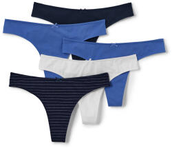Tchibo - 5 női tanga - nő - méret XS 32/34 - kék