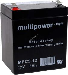 MULTIPOWER Ólom akku 12V 5Ah Multipower típus MP5-12C ciklusálló, ciklikus