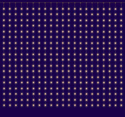Somogyi Elektronic MLF 400/WW fényfüggöny, 2x2 m / 400 db melegfehér micro LED, átlátszó vezeték, kül- és beltéri (MLF 400-WW)