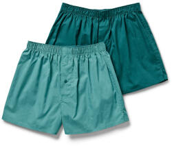 Tchibo - 2 szövött boxeralsó - férfi - méret Xl/7 - zöld