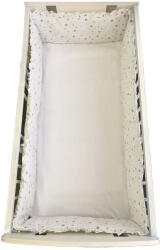  Pamut rácsvédő 24 x 360 cm - Fehér/szürke csillagos