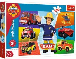 Trefl Puzzle Trefl Masinile pompierului Sam, 100 piese Puzzle