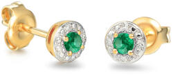 Heratis Forever Smaragd fülbevaló Armond gyémántokkal, 14K IZBR586EM