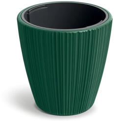 Prosperplast Oro Round virágcserép, 30 cm - fenyőzöld (DBOR300-2411U)
