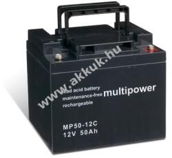MULTIPOWER Ólom akku 12V 50Ah Multipower típus MP50-12C ciklusálló, ciklikus
