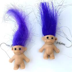 HARAHU Troll-38845 Fülbevaló - Barna / Lila KP38845