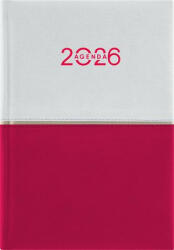 Dayliner Naptár, tervező, A5, napi, DAYLINER "Contrast", fehér-piros (CONCA5FPU)