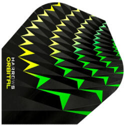 Winmau Dart toll Harrows Orbital Flight fekete, sárga-zöld mintával