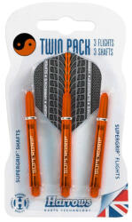  Darts szár+toll hosszú Harrows Twin Pack, narancssárga 47mm