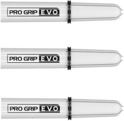 Target Darts Dart szárhoz top Target Pro Grip Evo AL, fehér - 9 darabos csomag