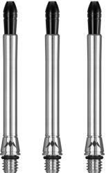 Mission Darts Felszerelés Dart szár hosszú Mission Titan Fox titanium, ezüst színben fekete cserélhető toppal 35mm