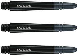 Winmau Dart szár hosszú Winmau Vecta, műanyag, fém toppal fekete 41mm