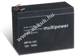 MULTIPOWER Ólom akku 12V 10Ah Multipower típus MP10-12C ciklusálló, ciklikus