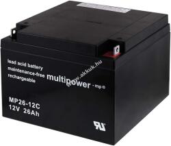 MULTIPOWER Ólom akku 12V 26Ah Multipower típus MP26-12C ciklusálló, ciklikus