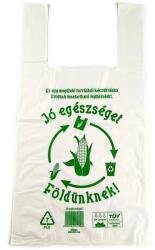  Lebomló ingvállas táska, 26 x 50 cm, kukoricakeményítős (PLA), környezetbarát 100 db/csomag